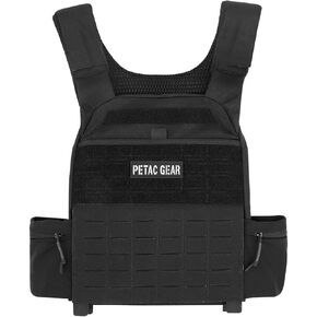 PETAC GEAR Weighted Vest Adjustable Tactical Weight Vests, Trainer Fitness Strength Endurance Workout Training Vest