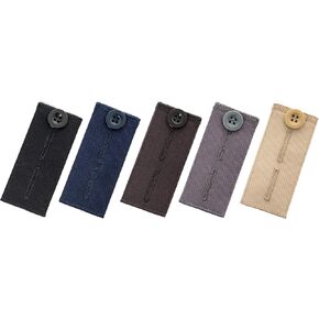 Johnson & Smith Waist Extenders Set (13 Pack), Adjustable Waistband Expanders for Men and Women, Multiple Shades, Jean Pants Button Extender Set