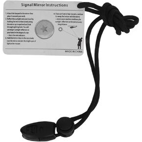 Outdoor Signal Mirror, Floatable Survival Signal Mirror, Reflective Function Explorer Tool with Lanyard,Emergency Mirror Signaling Mirror for Outdoor