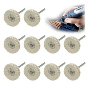 Stream&Dew 10pcs New Version Cloth Polishing Buffing Wheel for Dremel Polishing Kit - Polishing Wheel or Silver Polish Wheel - Watch Polishing Kit - Jewelry Polishing Kit