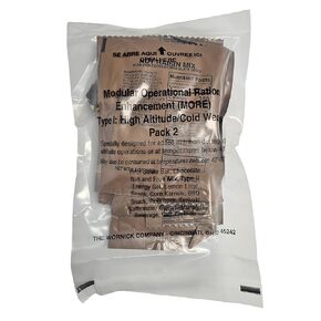 Authentic USGI M.O.R.E. (Modular Operational Ration Enhancement Food Packet) - Ration Supplement for MRE, FSR, MCW, HDR, HALAL, KOSHER or Other Rations - Approximately 1,000 Calories (Menu 2)
