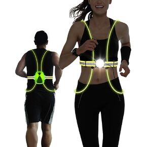 Light Up Running Vest - Reflective LED Vest for Runners with Multiple Colors, Windproof and Rainproof in Kuwait