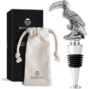Homestia Wine Stopper Cool Wine Bottle Stoppers for Glass Bottles, Elephant Bottle Stopper Reusable Wine Corks Wine Tool, Zinc-Alloy Silicone Wine Stoppers Cute Wine Toppers with Fancy Decors