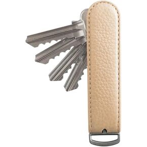 Jibbon Italian Leather Key Organizer |Marine Grade 316 Stainless Steel Leather Keychain -Key Holder Hold UpTo 9 Standard Keys