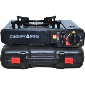 Portable Butane Gas Stove Automatic Ignition with Carrying Case, Suitable For Camping/Hiking/Garden/Road Trip/RV, Outdoor Cooking