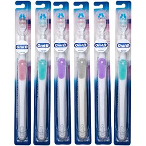 Oral-B Gum Care Extra Soft Toothbrush for Sensitive Teeth and Gums, Compact Small Head, (Colors Vary) - Pack of 3