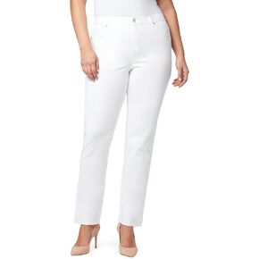 Gloria Vanderbilt Women's Amanda Classic High Rise Tapered Jean, Vintage White, 10 Petite Short