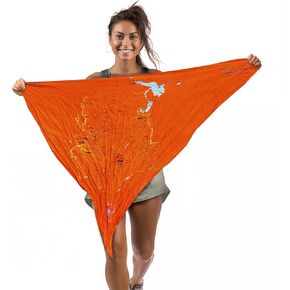 Rocky Mountain National Park Map Survival Bandana - Emergency Navigation Scarf - Waterproof Signal Blaze Orange Lightweight Hiking Camping Hunting Kit