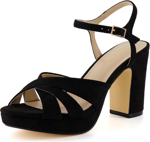 CUSHIONAIRE Women's Mood platform dress sandal +Memory Foam and Wide Widths Available, Nude Microsuede 11 W in Saudi Arabia