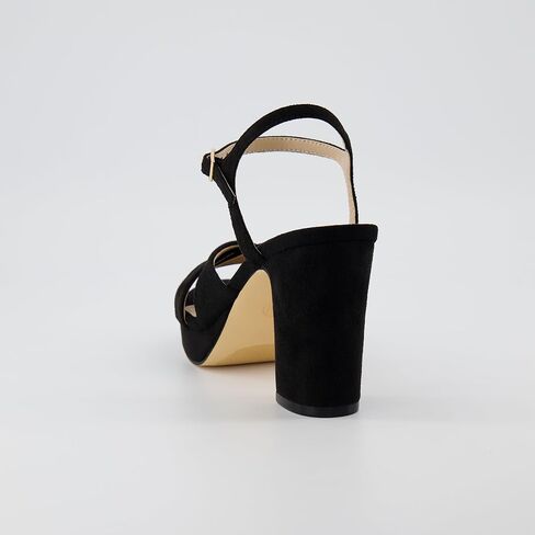 CUSHIONAIRE Women's Mood platform dress sandal +Memory Foam and Wide Widths Available, Nude Microsuede 11 W in Saudi Arabia