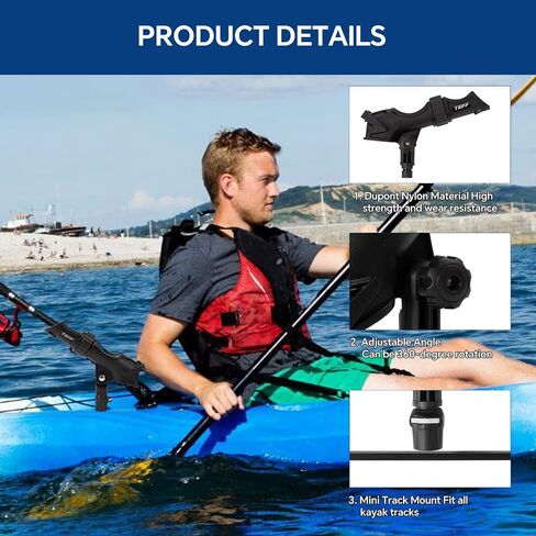 TEFF Fishing Rod Holder Adustable Sensitivity Portable Kayak Fishing Boat Rod Holder in Saudi Arabia
