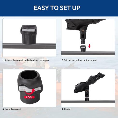 TEFF Fishing Rod Holder Adustable Sensitivity Portable Kayak Fishing Boat Rod Holder in Saudi Arabia