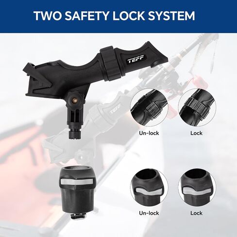 TEFF Fishing Rod Holder Adustable Sensitivity Portable Kayak Fishing Boat Rod Holder in Saudi Arabia