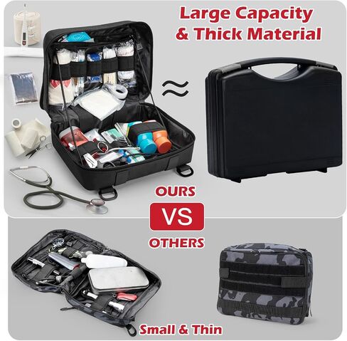 Jueachy Tactical Molle Pouch Large Admin Bag Utility Tool Pouches Molle Attachment EDC Pouches Expandable Molle Accessories Organizer Medical Pocket U.S.A Patch Included in Saudi Arabia