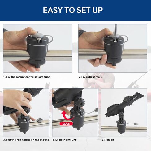 TEFF Fishing Rod Holder Adustable Sensitivity Portable Kayak Fishing Boat Rod Holder in Saudi Arabia