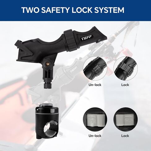 TEFF Fishing Rod Holder Adustable Sensitivity Portable Kayak Fishing Boat Rod Holder in Saudi Arabia