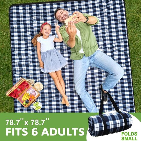 Picnic Blanket,Picnic Blanket Waterproof Foldable with 3 Layers Material,Extra Large Picnic Blanket Picnic Mat Beach Blanket 78.7"x118.1" for Camping Beach Park Hiking Fireworks,Larger & Thicker(XL) in Saudi Arabia