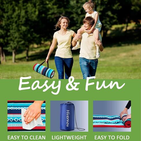Picnic Blanket,Picnic Blanket Waterproof Foldable with 3 Layers Material,Extra Large Picnic Blanket Picnic Mat Beach Blanket 78.7"x118.1" for Camping Beach Park Hiking Fireworks,Larger & Thicker(XL) in Saudi Arabia