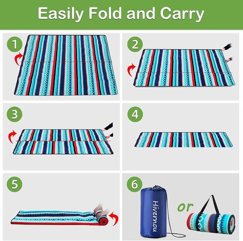 Picnic Blanket,Picnic Blanket Waterproof Foldable with 3 Layers Material,Extra Large Picnic Blanket Picnic Mat Beach Blanket 78.7"x118.1" for Camping Beach Park Hiking Fireworks,Larger & Thicker(XL) in Saudi Arabia