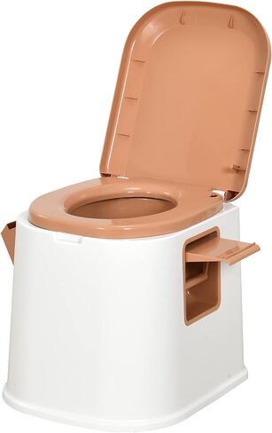 مرحاض محمول متعدد الوظائف من YITAHOME للتخييم مع دلو داخلي، مرحاض محمول داخلي وخارجي مع حامل ورق المرحاض قابل للإزالة ورف تخزين للتخييم والمشي لمسافات طويلة وRV والهواء الطلق والقوارب in Kuwait