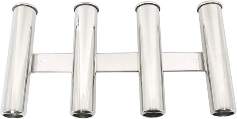 DasMarine 4 أنابيب مثبتة على الحائط 316 حامل قضيب من الفولاذ المقاوم للصدأ رف صيد السمك لمركب بحري يخت تخييم RV in Kuwait