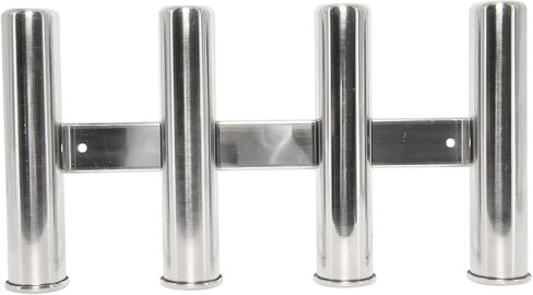 DasMarine 4 أنابيب مثبتة على الحائط 316 حامل قضيب من الفولاذ المقاوم للصدأ رف صيد السمك لمركب بحري يخت تخييم RV in Kuwait