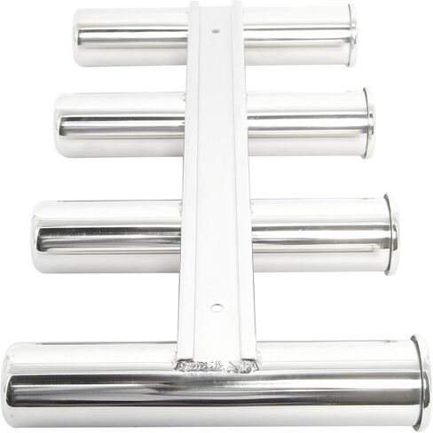 DasMarine 4 أنابيب مثبتة على الحائط 316 حامل قضيب من الفولاذ المقاوم للصدأ رف صيد السمك لمركب بحري يخت تخييم RV in Kuwait