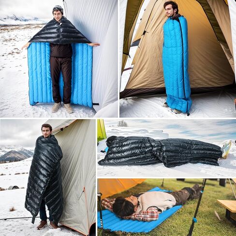 tuphen 1.76lbs Down Sleeping Bag 32-43℉ - Ultralight Sleeping Bag Cold Weather Compact Sleeping Bag for Adults, Backpacking Sleeping Bag for Hiking Camping, Envelope, Lightweight & Waterproof in Saudi Arabia