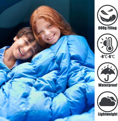 tuphen 1.76lbs Down Sleeping Bag 32-43℉ - Ultralight Sleeping Bag Cold Weather Compact Sleeping Bag for Adults, Backpacking Sleeping Bag for Hiking Camping, Envelope, Lightweight & Waterproof in Saudi Arabia