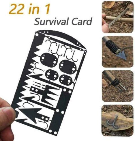 22 in 1 Multi-Tool Fishing Gear Credit Card Outdoor Survival Camping Hunting in Saudi Arabia