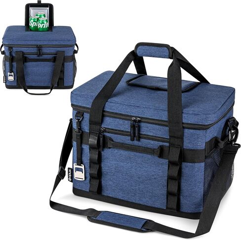 OPUX Soft Cooler Bag, Insulated Collapsible Soft Sided Portable Cooler, 48/60 Cans Leakproof Cooler for Beach Camping with Shoulder Strap, Ice Chest for Travel Road Trip Picnic in Saudi Arabia