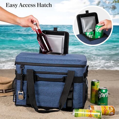 OPUX Soft Cooler Bag, Insulated Collapsible Soft Sided Portable Cooler, 48/60 Cans Leakproof Cooler for Beach Camping with Shoulder Strap, Ice Chest for Travel Road Trip Picnic in Saudi Arabia