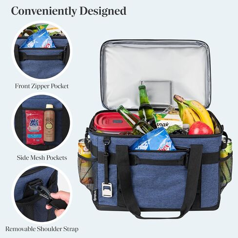 OPUX Soft Cooler Bag, Insulated Collapsible Soft Sided Portable Cooler, 48/60 Cans Leakproof Cooler for Beach Camping with Shoulder Strap, Ice Chest for Travel Road Trip Picnic in Saudi Arabia