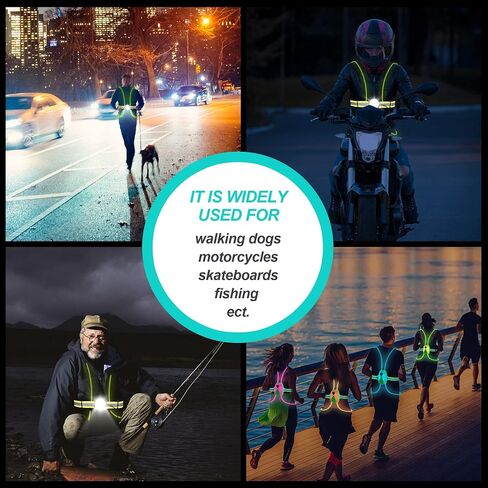 Light Up Running Vest - Reflective LED Vest for Runners with Multiple Colors, Windproof and Rainproof in Kuwait