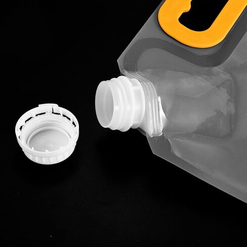 PATIKIL 1.3 Gallon Collapsible Water Container Bag, 2 Pack Plastic Storage Jug Folding Water Bag for Camping, Hiking, Emergency Water Storage, Clear in Kuwait
