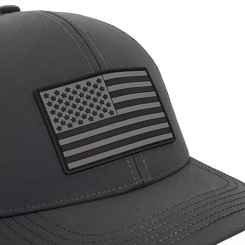 Dumont Supply - قبعة العلم الأمريكي، منقار منحني، قبعة Snapback للأداء، قبعة بيسبول مقاومة للماء، للرجال والنساء in Kuwait