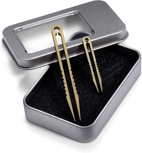 Titanium Alloy Tweezers 2pcs Portable Mini Tweezers Titanium EDC Tweezers Survival Tweezers Camping Outdoor Gadget Travel Mini Tool (Yellow) in Saudi Arabia