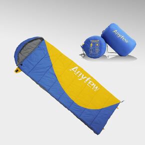 Envelope Style,Three Seasons Adult Sleeping Bag,Wear-Resisting Water Resistant, Washable, Indoor & Outdoor Wearable Right Zipper