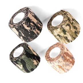 4pcs Elastic Stealth Hunting Military Waterproof outdoor Camouflage Adhesive Duct Tape Rifle Gun Grip Tape Stretch Bandage