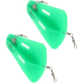 Kisangel 2pcs Diving Board Fishing Tool Side Planer Sea Lures Planer Boards for Stripers Fishing Supplies Walleye Planer Stylish Dive Board Fishing Tackle Springboard