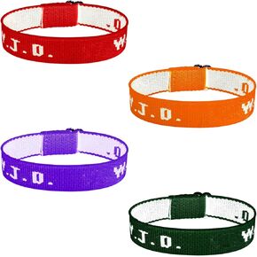 VIEKIER 10PCS WWJD Bracelet 10 Colors Multiple Color Options for Boy and Girl, Man and Women
