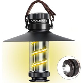 V VILSIUN LED Camping Lights, Lamp with Lanterns,Camping Lights 2000mAh Charger, IP44 Waterproof,Rechargeable Flashlights for Outdoor,Hiking