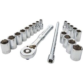CRAFTSMAN Socket Set, SAE / Metric, 1/4-Inch Drive, 20-Piece (CMMT12008)