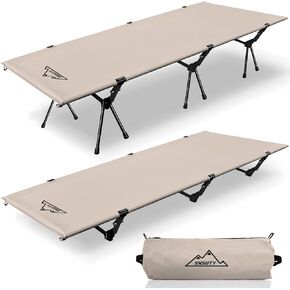 SUSNTY Camping cots for Adults,Ultralight Camping Cot with Leg Extenders,Portable Folding Camping cot,Backpacking Compact Tent Cot for Outdoor Camping, Hiking(Black)