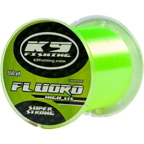 550-10lb-HV Hi-Vis Yellow Fluoro Line 550 Yard Spool 10lb Test