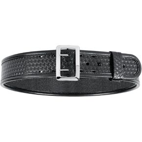 BIANCHI 7960 PLN Black Sam Browne Belt with Chrome Buckle