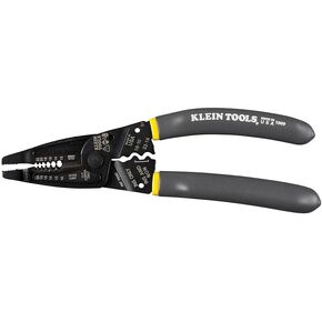 Klein Tools 1009 Multi Tool, Wire Stripper, Crimping Tool, Wire Cutter, Long-Nose Multi-Purpose Electrician Tool,Gray/Yellow