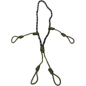 Ultimate Camo Rope Call Lanyard - Duck Call Goose Call Lanyard - Duck Hunting Lanyard - Single Rope 4 Loop - Suitable for 3 or 4 Calls