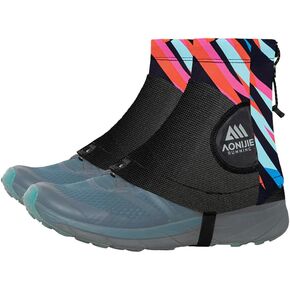 BlueField Low Trail Gaiters for Hiking, Running Shoe Gaiters, Trail Running Gaiters Sandproof for Women & Men & Youth Hiking Climbing
