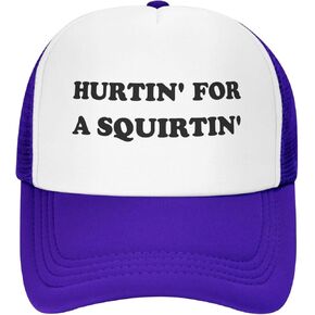 Hurtin for A Squirting Hat Funny Trucker Hats Adjustable Classic Fishing Cap for Men and Women Black